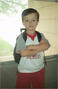 Sean First Day of School 2005