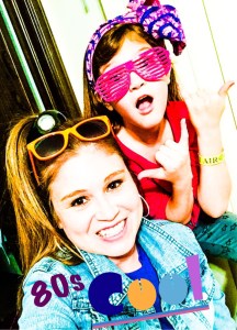 Rockin' the 80s look!